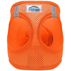 Doggie Design American River Solid Adjustable Step In Safety Mesh Harness Reflective Lightweight No Pull Design Secure Breeds (Color: Hunter Orange, Size: XX-Small)