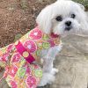 Doggie Design — Citrus Slice Summer Dog Dress — Bright Printed Cotton Leash Set Lightweight Comfortable Fit Sizes XS-XL Seasonal Apparel Warm Weather