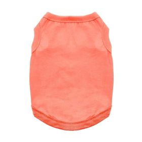 Doggie Design Cotton Tank Breathable Solid Color Sleeveless Blank Shirt (Color: Coral, Size: X-Small)