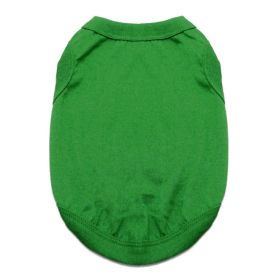 Doggie Design Cotton Tank Breathable Solid Color Sleeveless Blank Shirt (Color: Emerald Green, Size: X-Small)