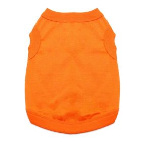 Doggie Design Cotton Tank Breathable Solid Color Sleeveless Blank Shirt (Color: Sunset Orange, Size: X-Small)