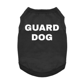 Unbranded — Guard Dog Shirt Watchdog Black Cotton Comfortable All Sizes Lightweight Fit Everyday Style Small Medium Large Dogs (Color: Black, Size: X-Small)