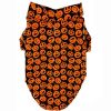 Doggie Design Halloween Camp Shirt 100 Percent Cotton Spooky Print Button Lightweight Holiday Apparel Built Leash Hole Multiple Dogs