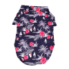 Doggie Design Hawaiian Camp Shirt 100 Percent Cotton Tropical Print Button Up Lightweight Summer Apparel Leash Hole Multiple Styles