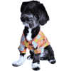 Doggie Design Hawaiian Camp Shirt 100 Percent Cotton Tropical Print Button Up
