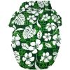 Doggie Design — Hawaiian Camp Shirt — 100 Percent Cotton Tropical Print Button Up Lightweight Summer Apparel Leash Hole Multiple Sizes Styles