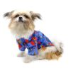 Doggie Design — Hawaiian Camp Shirt — 100 Percent Cotton Tropical Print Button Up Lightweight Summer Apparel Leash Hole Multiple Sizes Styles