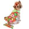 Doggie Design — Hawaiian Hibiscus Dog Dress — Black Blue Red Tropical Outfit Matching Leash Safety D‑Ring Secure Fit Vacation Style Small Medium Dogs