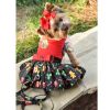 Doggie Design Red Velvet Christmas Dress Belt Fur Trim Leash Holiday Party Set