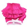 Doggie Design Ruffled Cotton Pink Dog Panties Breathable Decorative Diaper Cover Bloomers