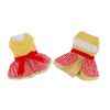 Doggie Design Movie Theater Popcorn Dog Dress Matching Leash Lightweight Novelty Fun Summer Outings Photo Moments Charming Apparel