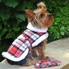 Doggie Design Dog Harness Sherpa-Lined Adjustable Matching Leash Winter Coat Set