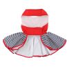 Doggie Design — Sailor Girl Dog Dress — Matching Leash Patriotic Nautical Theme Brass Buttons Party Ready Seasonal Outings Photo Moments Classic Style