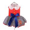 Doggie Design — Sailor Girl Dog Dress — Matching Leash Patriotic Nautical Theme Brass Buttons Party Ready Seasonal Outings Photo Moments Classic Style