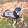 Doggie Design Dog Harness Sherpa-Lined Adjustable Matching Leash Winter Coat Set