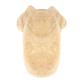 Dog Sweater Soft Polyester Plush Pullover Lightweight Warm Cozy Fleece Winter Outfit (Color: Cream, Size: X-Small)