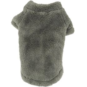 Dog Sweater Soft Polyester Plush Pullover Lightweight Warm Cozy Fleece Winter Outfit (Color: Moss Green, Size: X-Small)