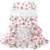 Doggie Design — Spring Wildflower Dog Dress — Matching Leash Floral Charming Style Cotton Light Seasonal Look Warm Weather Walks Photo Moments