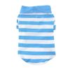 Striped Dog Polo Shirt Embroidered Cotton Light Blue Niagara White Casual