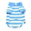 Striped Dog Polo Shirt Embroidered Cotton Light Blue Niagara White Casual