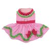Doggie Design — Watermelon Dog Dress — Summer Harness Lightweight Cool Adjustable Bow Detail Bright Seasonal Style Warm Weather Outings