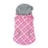 Dog Sweatshirt Hoodie Detachable Hood Flannel Coat Weekender Plaid Fleece Outfit
