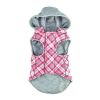 Dog Sweatshirt Hoodie Detachable Hood Flannel Coat Weekender Plaid Fleece Outfit