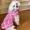 Dog Sweatshirt Hoodie Detachable Hood Flannel Coat Weekender Plaid Fleece Outfit