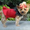 Doggie Design — Wool Fur Trimmed Dog Harness Coat — Classic Warm Fashionable Premium Faux Fur Luxury Matching Leash Comfortable Fit