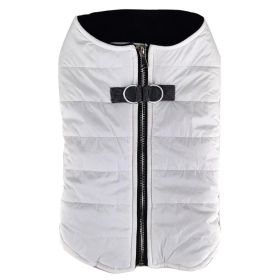 Doggie Design Alpine Extreme Weather Puffer Jacket Fleece Lined Warm Insulated Winter Dog Coat Outdoor Protection Dogs (Color: White, Size: X-Small)
