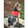 Doggie Design — Holiday Gingerbread Harness Dress — Adjustable Festive Outfit Comfortable Fit Adorable Seasonal Style Matching Leash Small Medium Dogs
