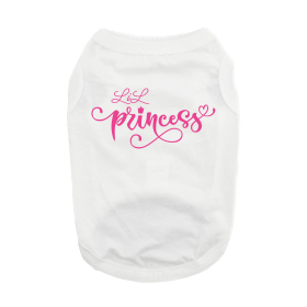 Doggie Design Lil Princess Dog Shirt White Tiara Graphic Tee (Color: White, Size: X-Small)
