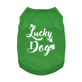 Doggie Design Lucky Dog Dog Shirt Emerald Green Celebration Tee (Color: Emerald Green, Size: X-Small)
