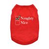 Doggie Design Naughty Dog Shirt Holiday Red Christmas Tee