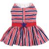 Doggie Design Patriotic Dog Dress Stars Stripes Harness Matching Leash