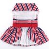 Doggie Design Patriotic Dog Dress Stars Stripes Harness Matching Leash