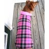 Doggie Design Reversible Fleece Lined Puffer Dog Coat Pink Plaid