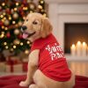 Doggie Design Santa Paws Dog Shirt Holiday Red Christmas Tee