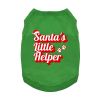 Doggie Design Santas Little Helper Dog Shirt Holiday Green Tee