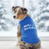 Doggie Design Wrapped Around My Lil Paw Dog Tank Teal Blue Tee