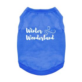Doggie Design Wrapped Around My Lil Paw Dog Tank Teal Blue Tee (Color: Blue, Size: X-Small)
