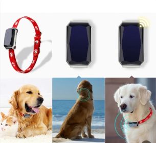Unbranded — GPS Dog Tracking Collar Beidou WiFi LBS AGPS Real Time Location LED Display ABS Housing 500 mAh Battery Pet Positioning Device (Color: Red)